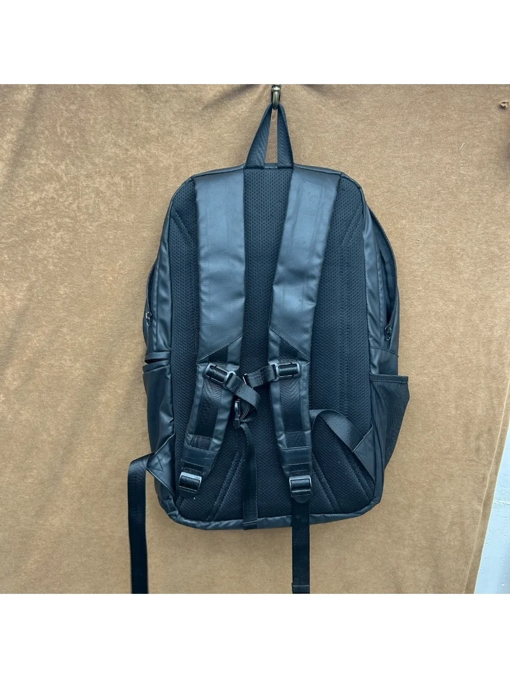 Gymshark Black Backpack with Blue Logo